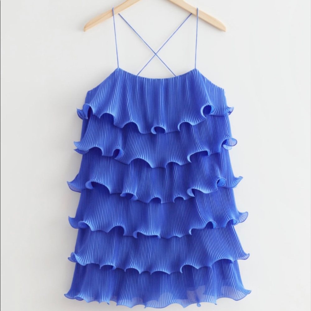 Strappy Ruffle Mini Dress